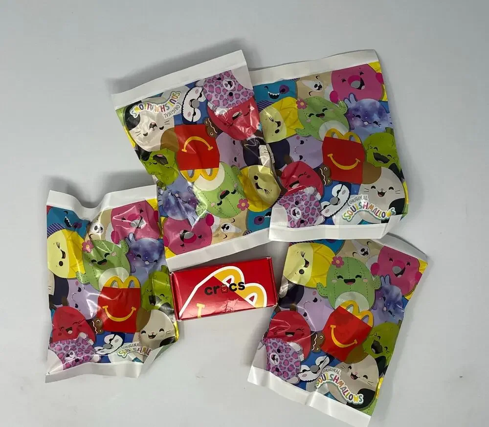 McDonald’s Happy Meal Toys 4 Squishmallows in sealed bag and one #3 Crock New